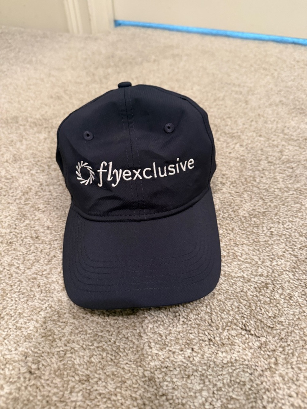 FlyExclusive Embroidered Logo Baseball Cap - Navy